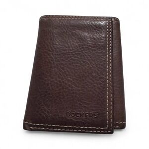 Dockers men's trifold wallet with three leaf clover
